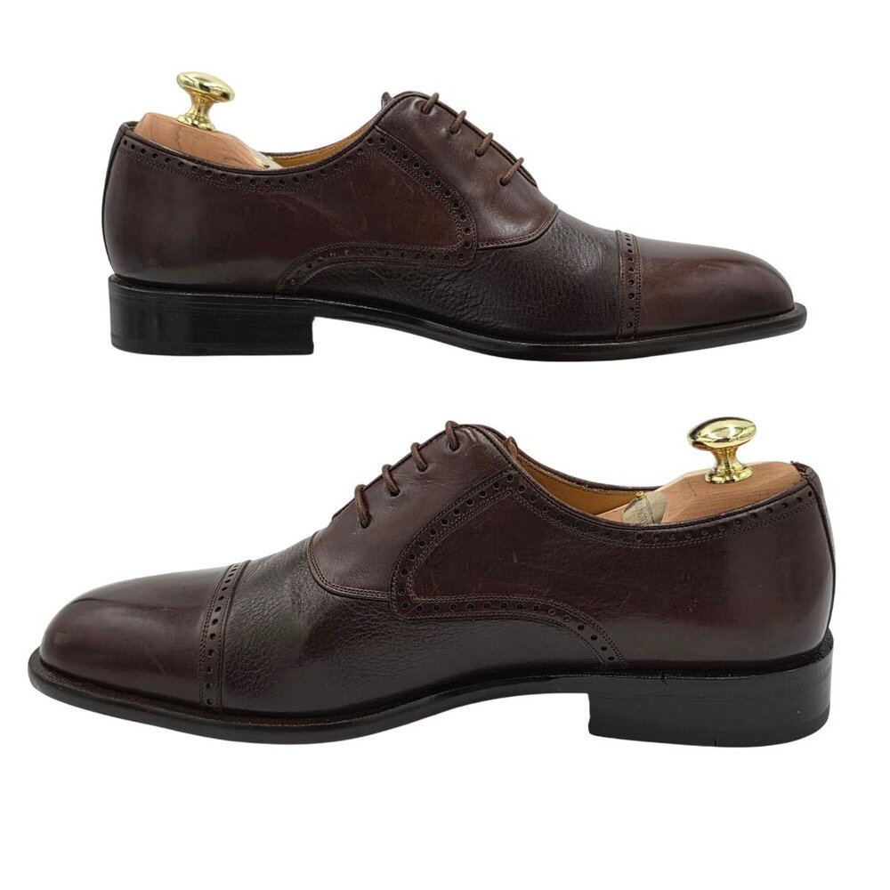 NEW Mezlan Spain Mens 10B Brown Soft Deerskin Leather Dress Shoes Oxfords Nicola - Picture 7 of 16